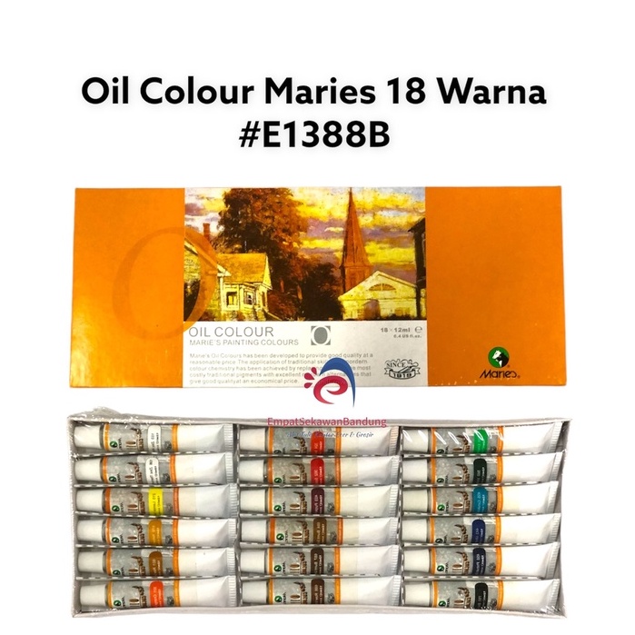 

Cat Minyak Maries 18 Warna #E1388B / Oil Colour Maries 18 Color / Cat Minyak Lukis – SHESB