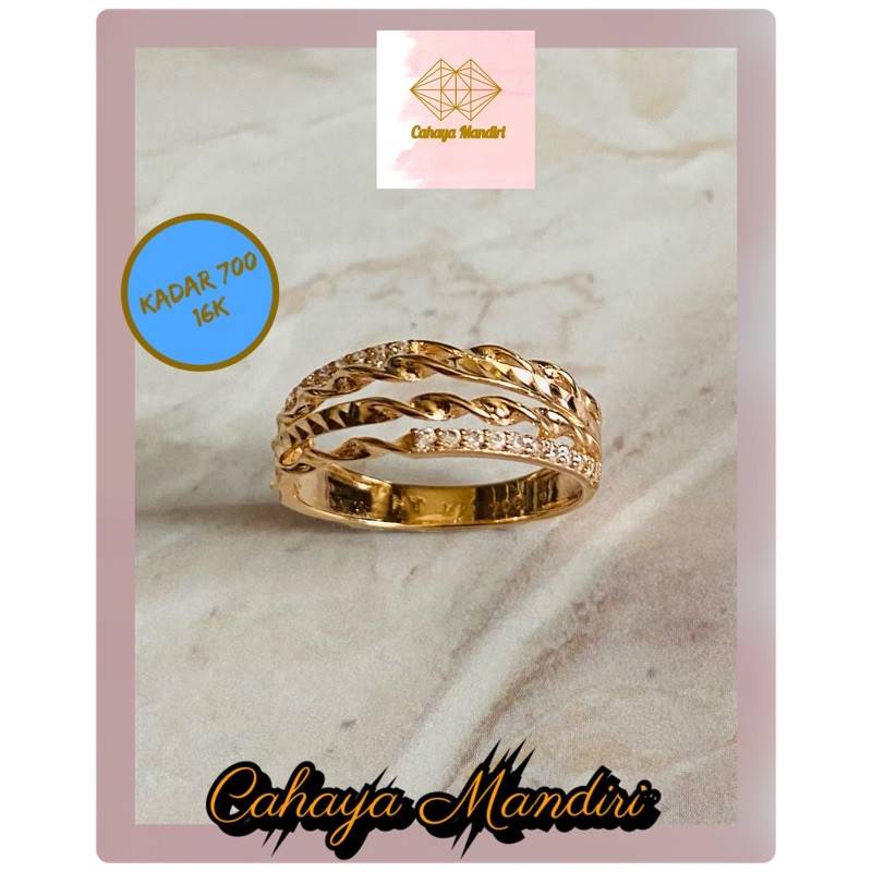 Cincin Emas Kadar 700 (16K) Berat +/- 2,43 gram