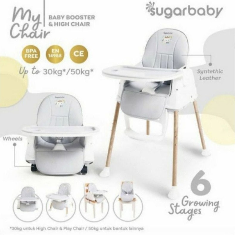 SUGAR BABY My Chair Baby High Chair Kursi Makan Bayi 6 Fungsi