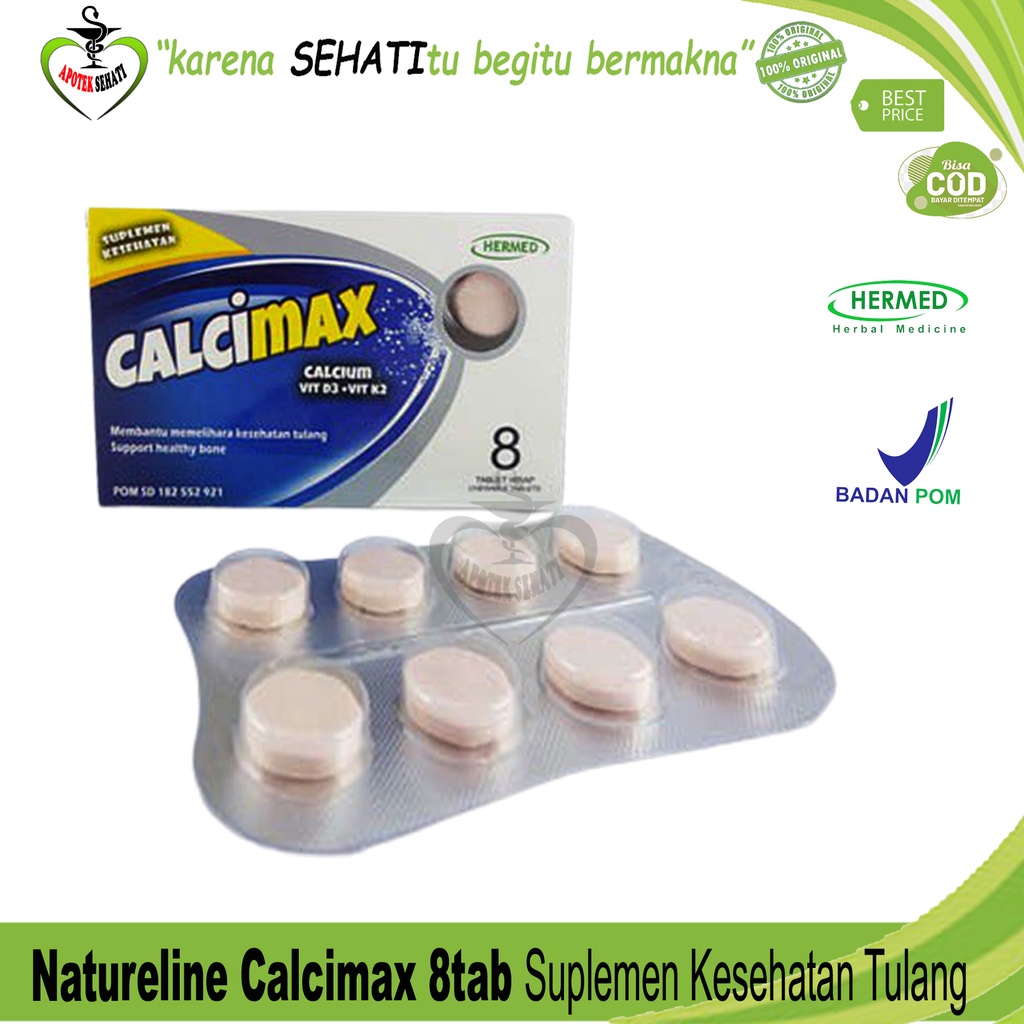 Natureline Calcimax Suplemen Kesehatan Tulang dengan Vit D3 + Vit K2 BPOM