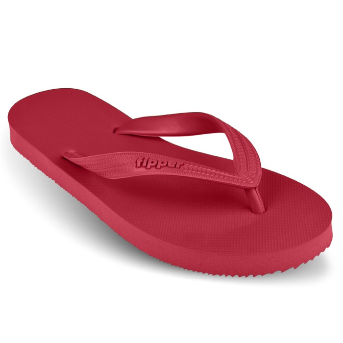 CUCI GUDANG Sandal Fipper Basic / Sendal Jepit / Sendal Pantai Dark Red