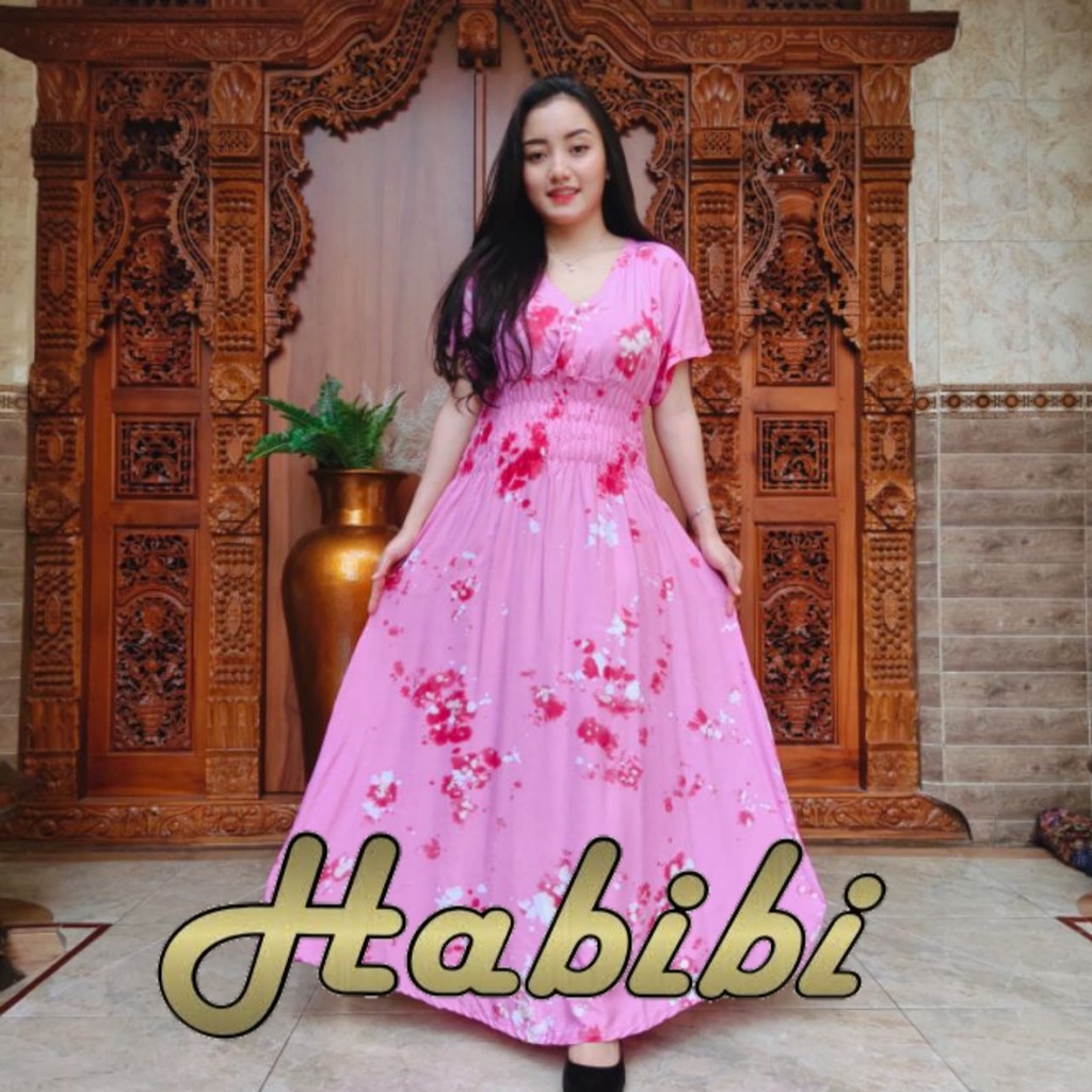Dress Mozza Tie Dye Shibori Chinnoe Rayon Super Premium Motif Terbaru Busui Moza Casual Bahan Adem D