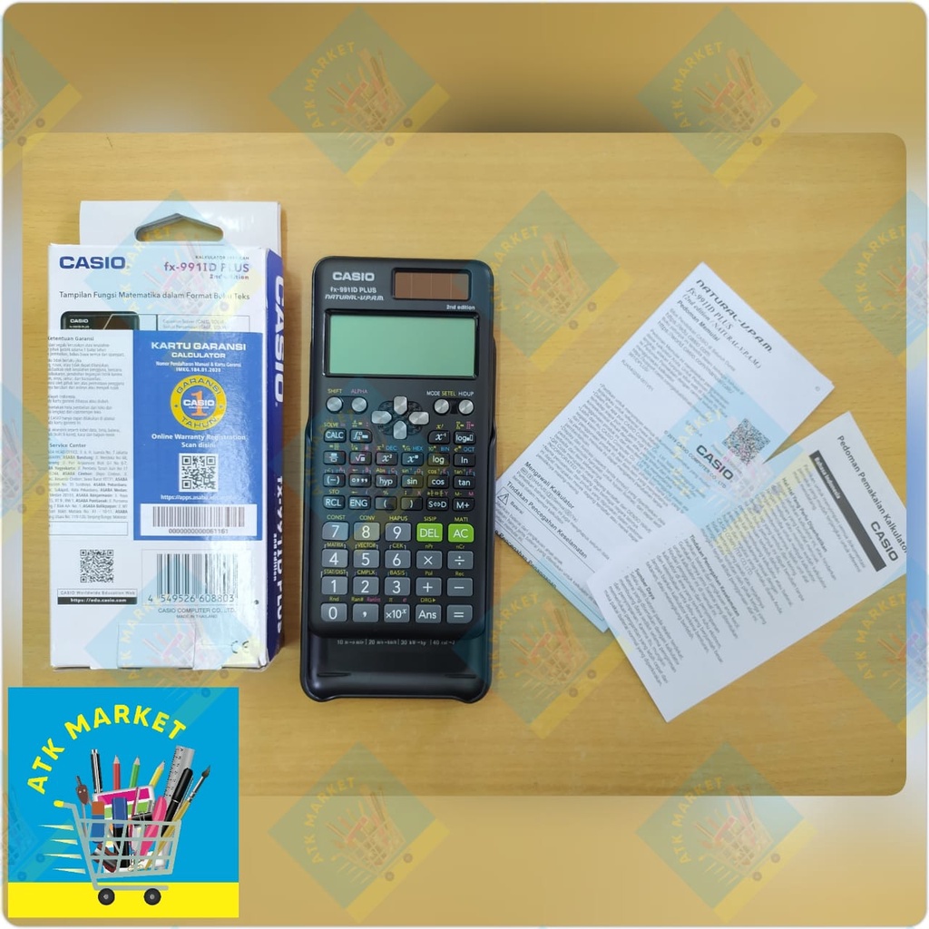 

TERBARU CASIO® Calculator FX-991IDplus, Kalkulator pintar, Kalkulator kantor & Sekolah