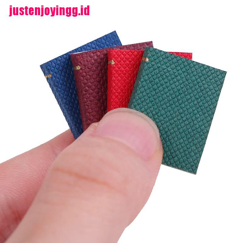 JJ.ID 4pcs/set 1/12 Dollhouse Miniature Mini Books Model Furniture Accessories