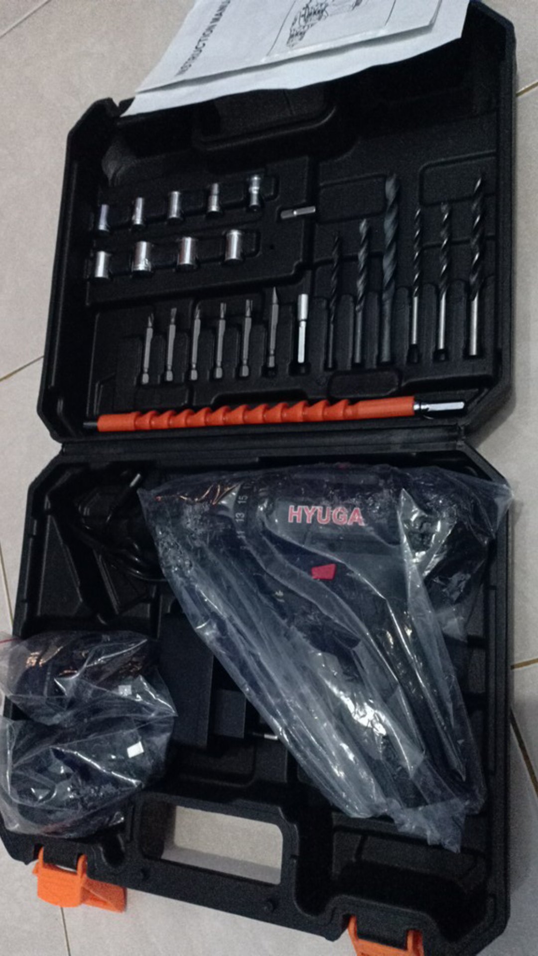 Bor Baterai Cordless Hyuga 13volt Tembok Besi Kayu Japan Tahan Panas Promo