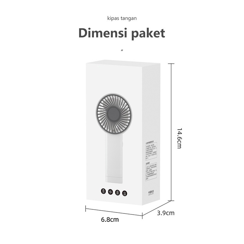 Kipas Angin Genggam Mini Portable USB Rechargeable Dengan Stand Holder Hp Untuk Kantor / Outdoor