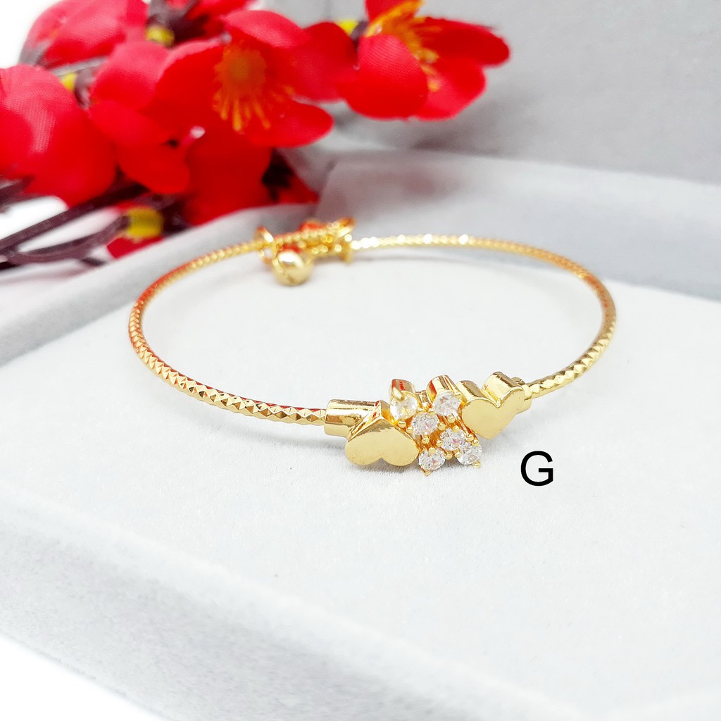  Gelang  Bangle Tipis  Lonceng Yaxiya Kupu Love Belt Pita 