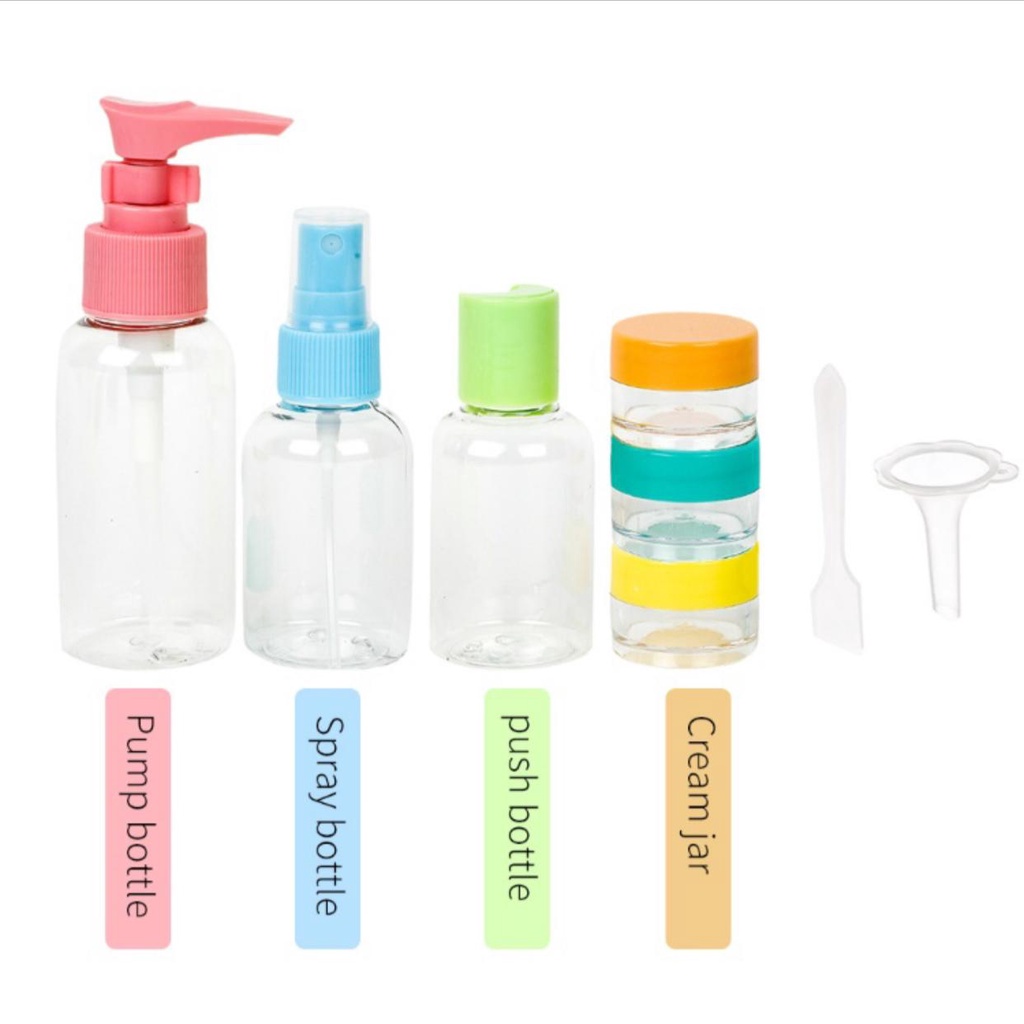 MINISO TRAVELING BOTTLE SET COLORFUL 8PCS BOTOL SET TRAVELING