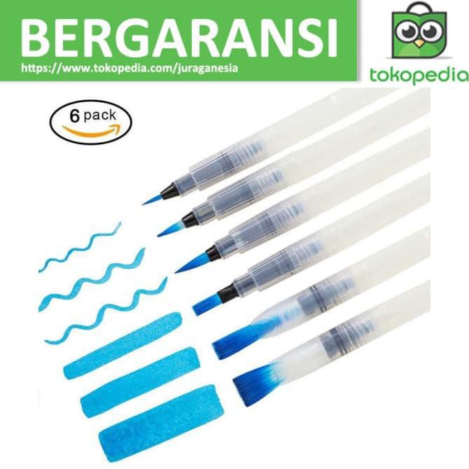 

HOT SALE Kuas Lukis Cat Air Water Brush Refillable 6PCS - Putih