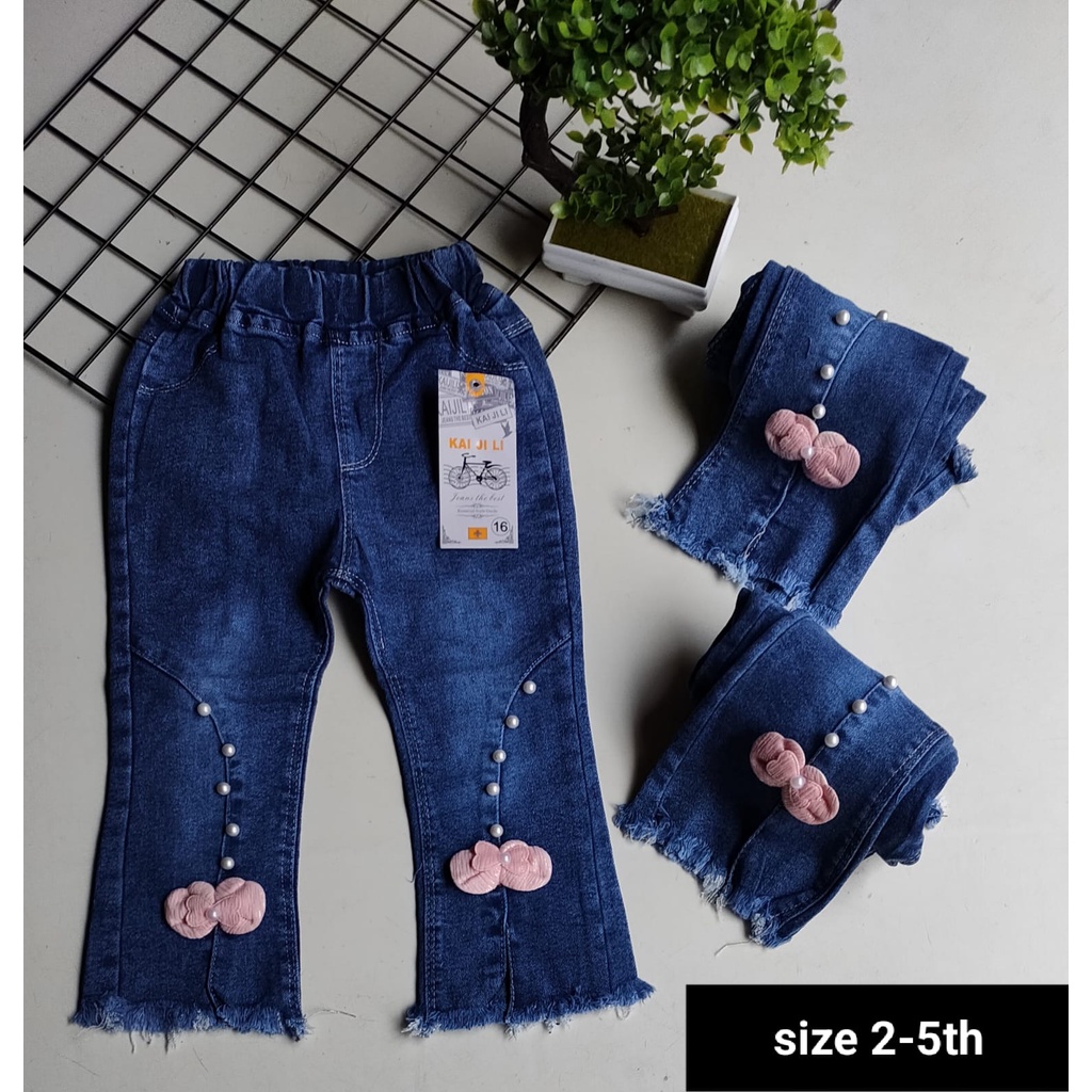 Jeans anak perempuan import 1th - 5th jins kaijili kecil lepis anak cewek celana panjang anak peremp