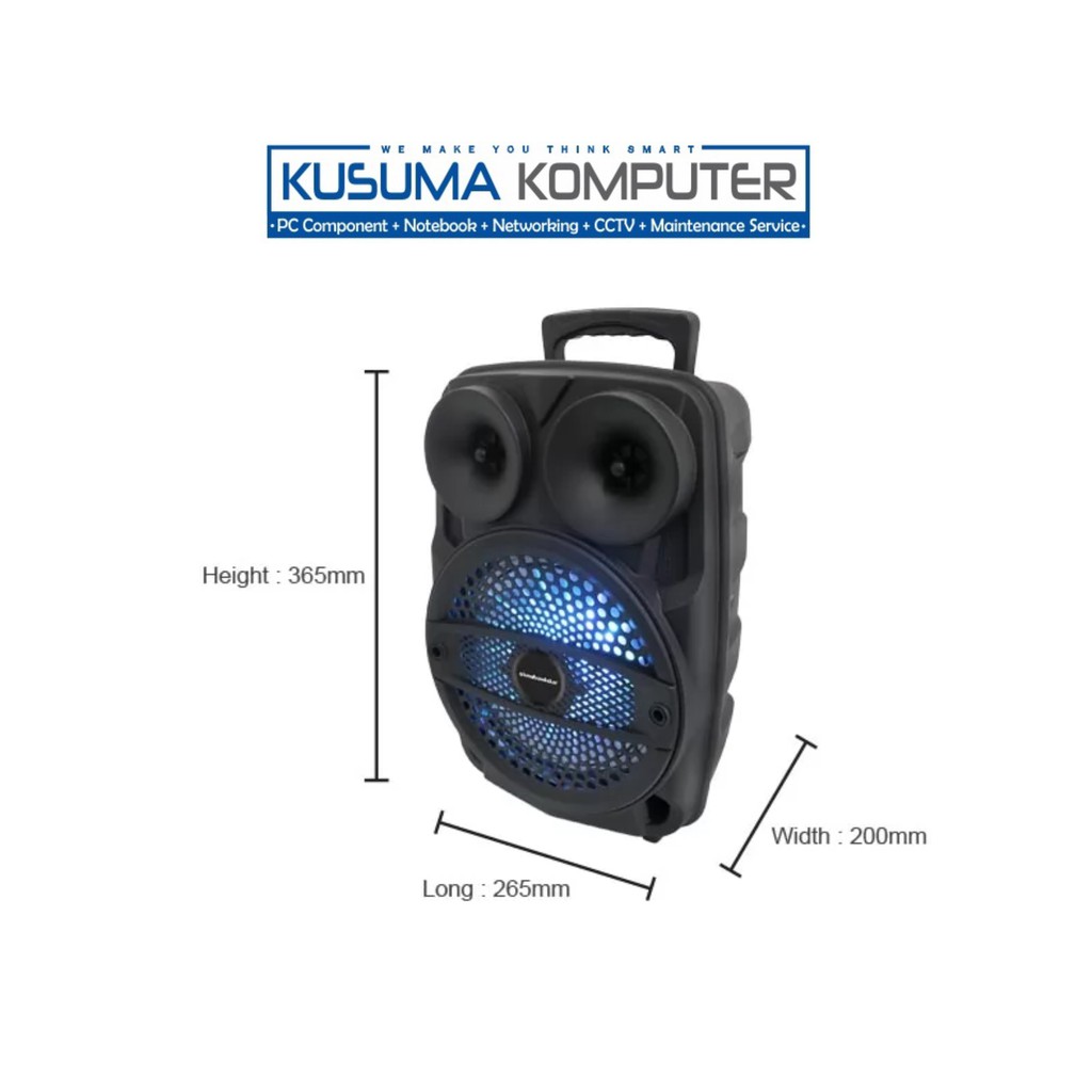 Speaker Karaoke Simbadda CST 838N + Mic , Bluetooth , SD Card, Radio, USB