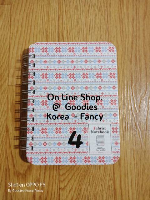 

Fabric Ring Book / Notebook Spiral Fabric Ori Korea Ready Stock