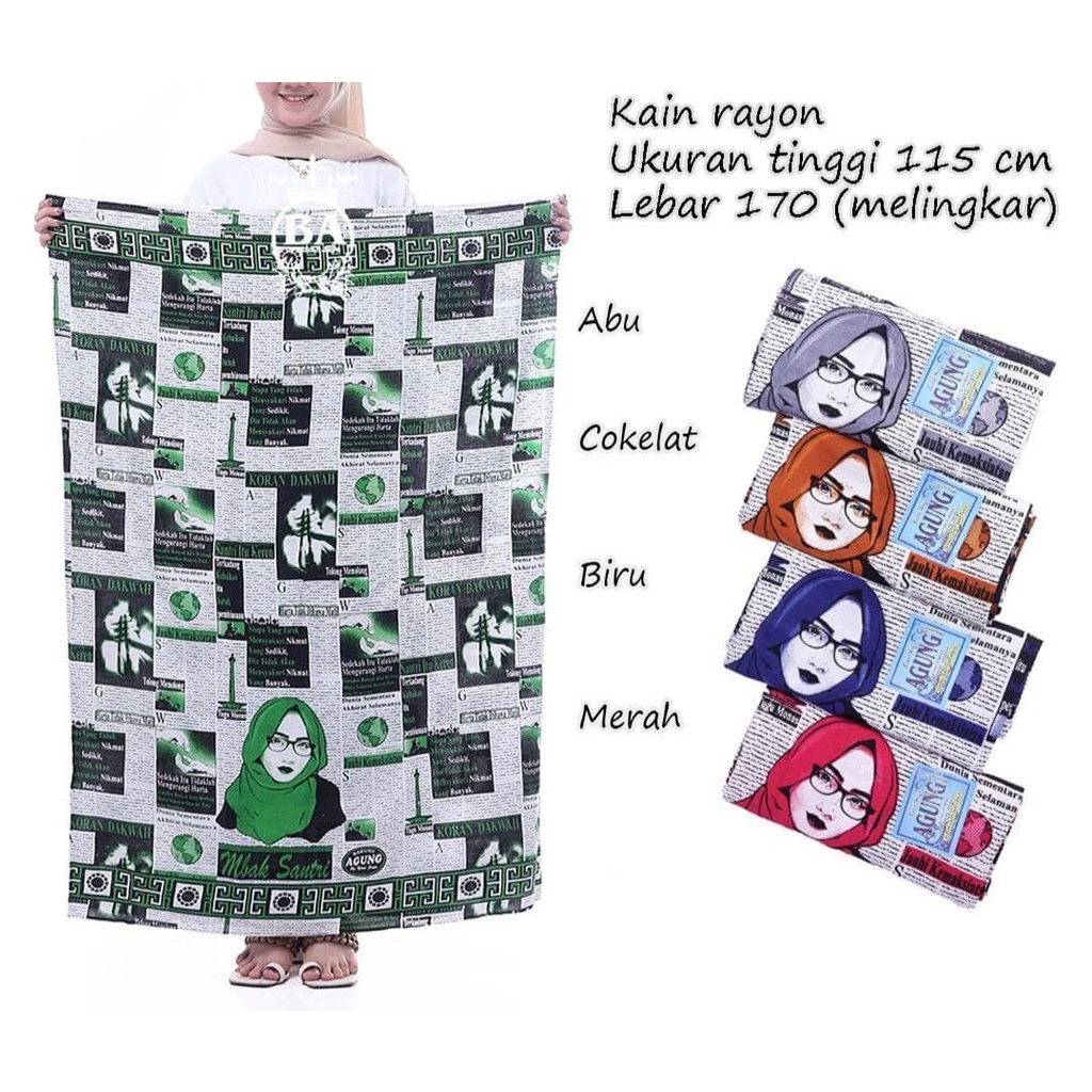 Sarung Goyor Wanita Batik Motif Mbak Santri Koran/ sarung agung / sarung grosir