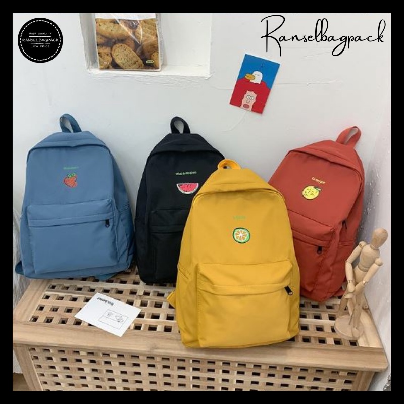 Tas Ransel Wanita - Sekolah Traveling Remaja Model Fashion Korea Terbaru Murah Kekinian Bagus Terbaru Multifungsi Stylish Backpack Bahu Punggung Simple Elegan Casual Premium Premium Cewek