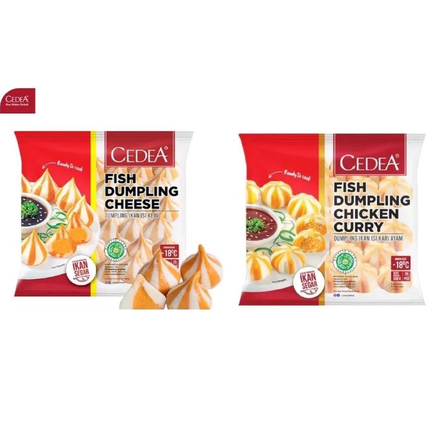 

Cedea Fish Dumpling - Cheese & Chicken Curry / Ikan Olahan Segar / Frozen Food - 500gr