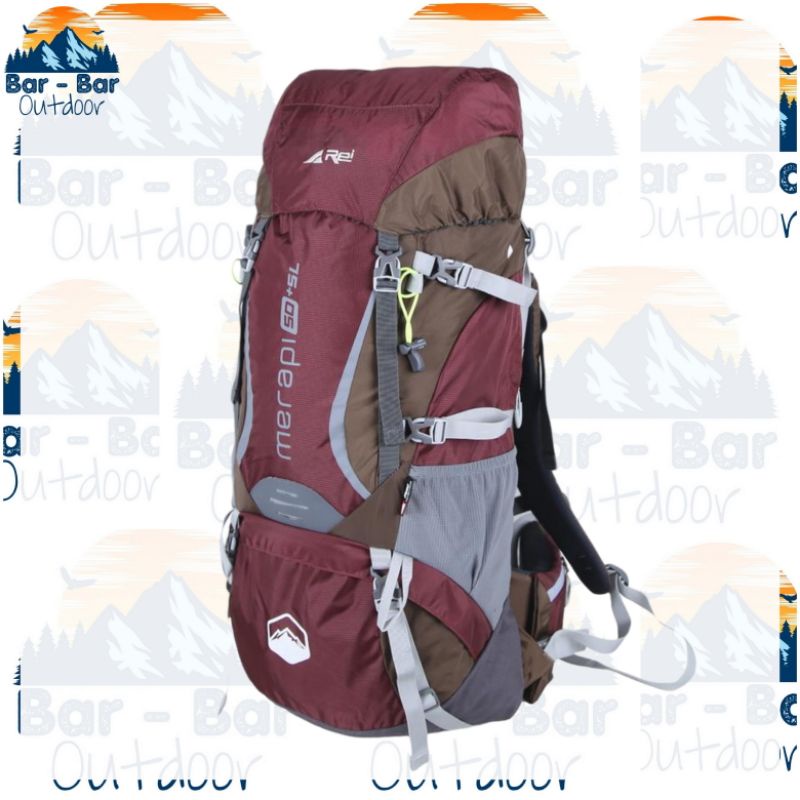 Tas Gunung Carrier Arei Rei Merapi 50+5L