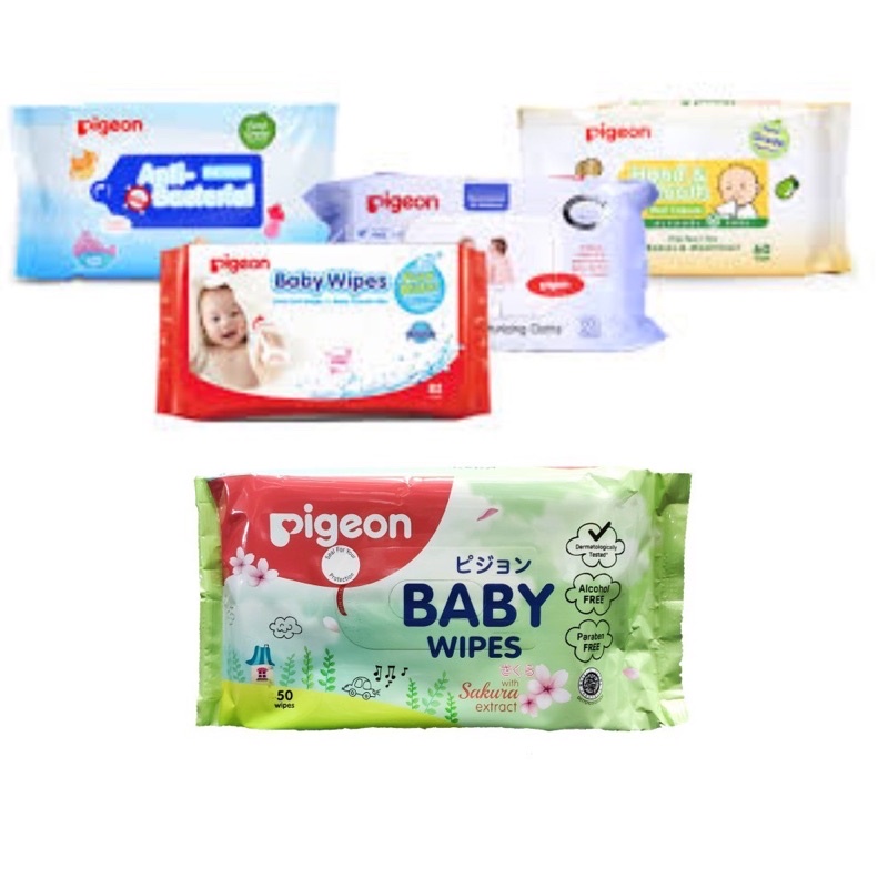 Pigeon Wipes Hand Mouth Antibacterial Wipes Tisu Basah Bayi Tissue Basah Tangan Mulut Antibakteri Perlengkapan makan bayi foodgrade