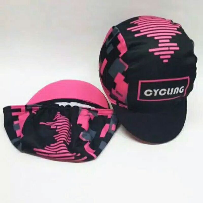 Cycling cap topi sepeda CYCLING PINK