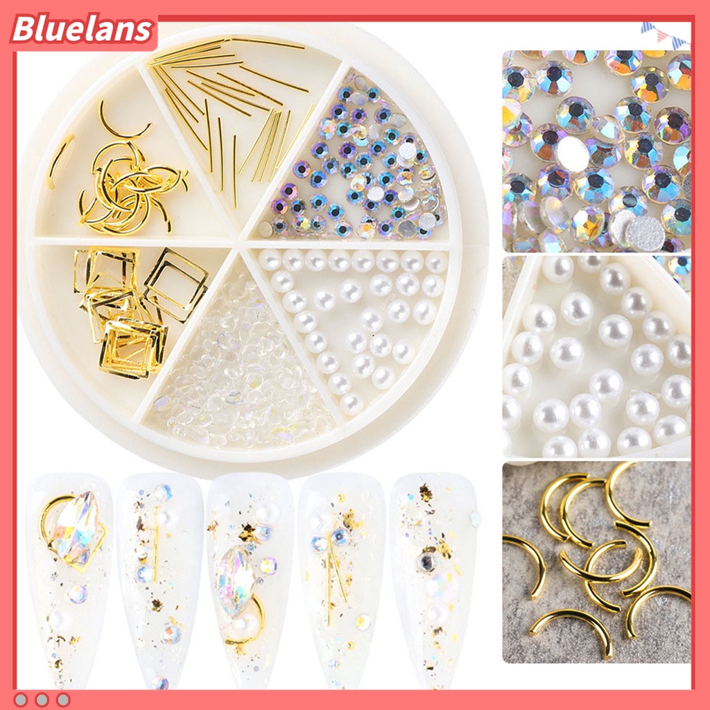 (In Stock) Kacamata Hitam Lensa Warna Warni ♡Aksesoris Perhiasan Manik-Manik Kuku Bahan Metal Untuk Dekorasi Makeup