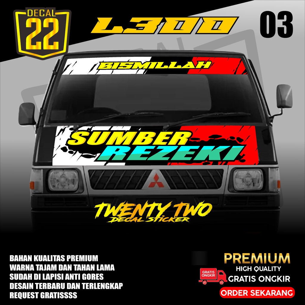 STIKER DECAL KABIN DEPAN L300 ,DECAL STIKER L300 KODE 03 Podo