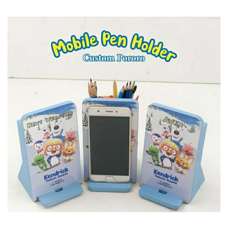 

PENCIL CASE MOBILE PEN HOLDER Wooden Gift Hampers TEMPAT PENCIL + SANDARAN HP Custom Nama Anak WOODEN GIFT ULTAH SOUVENIR