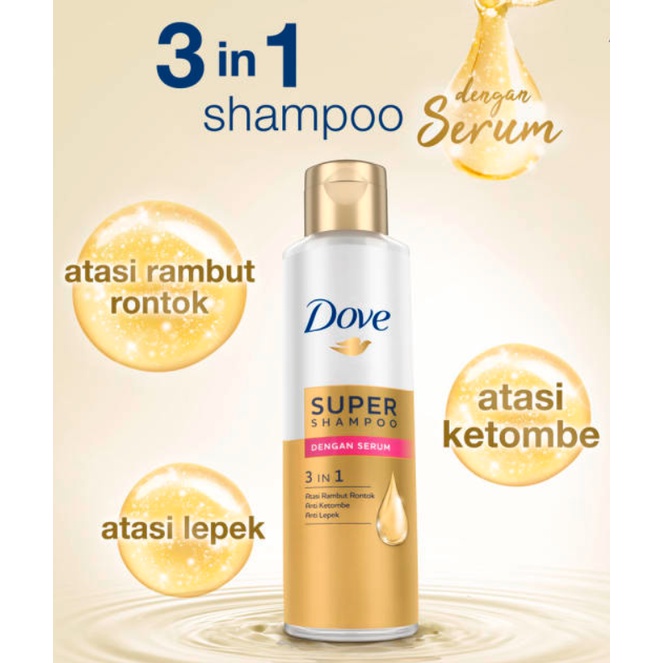 Dove 3 In 1 Super Shampoo Serum 125ml