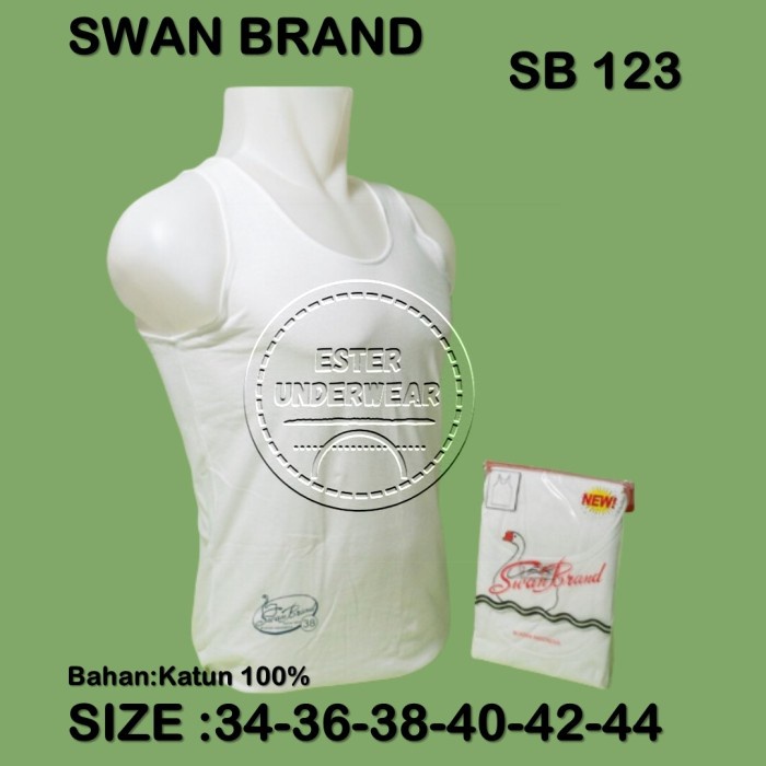 Kaos singlet Pria Swan Brand Rider SB 123 PUTIH ISI 1 PCS