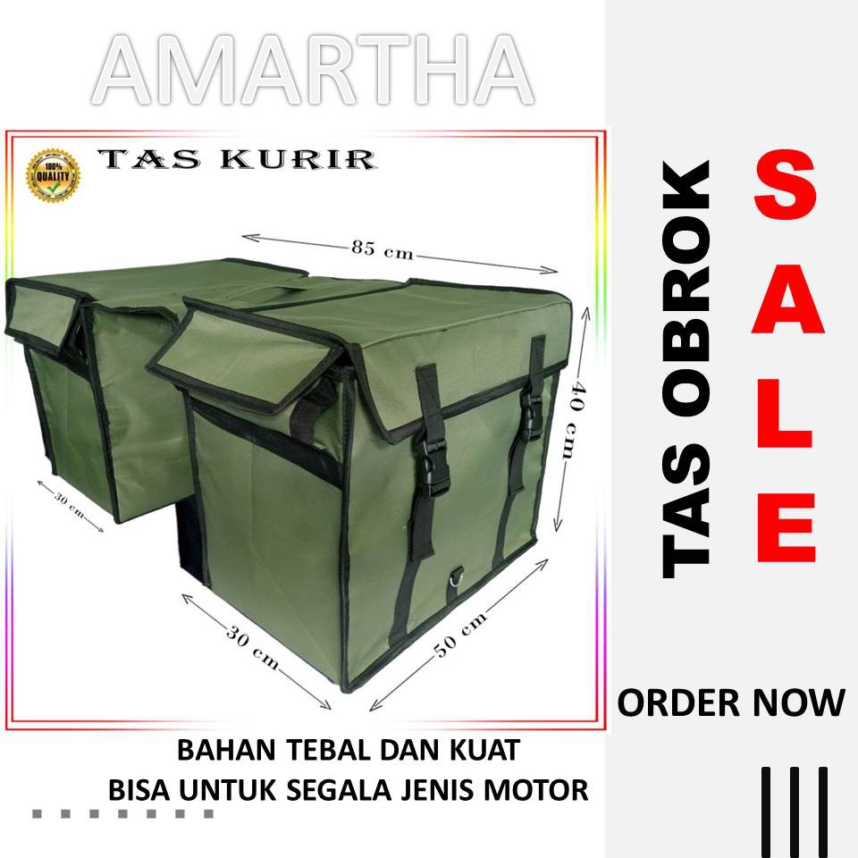 TAS KURIR MOTOR TAS OBROK TEBAL BAHAN KUAT TAHAN AIR