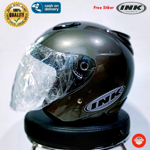 HELM DEWASA MURAH HELM CENTRO HELM INK SNI KW ( CENTRO ABU-ABU METALIC )