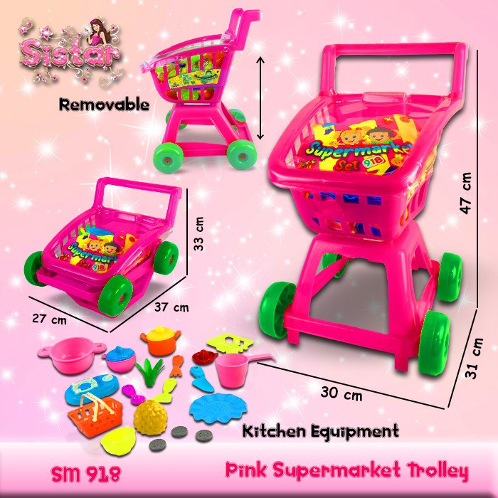 MURAH SM918 Trolly Troly Troli Troley Trolley Dorong Mainan Anak Perempuan Besar Jumbo SISTAR