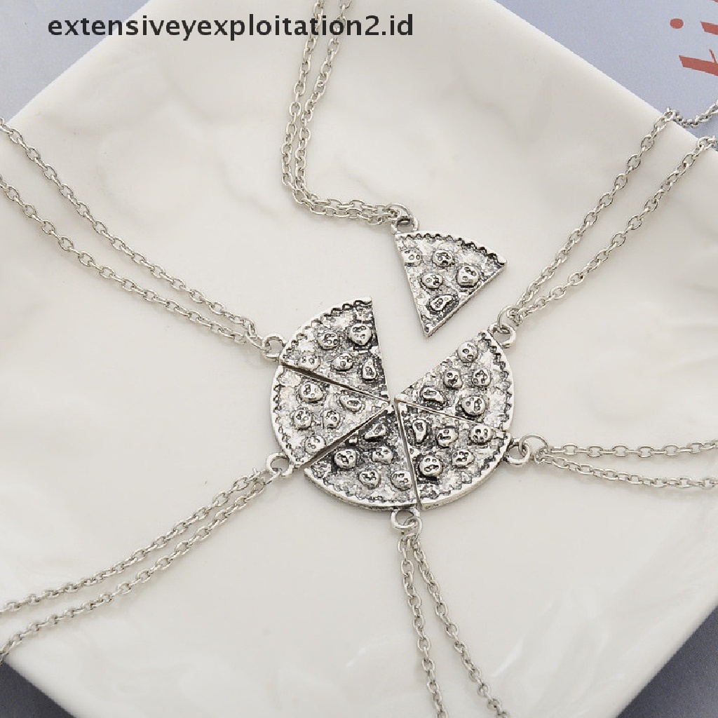 1 Kalung Rantai Dengan Liontin Pizza Vintage Untuk Wanita