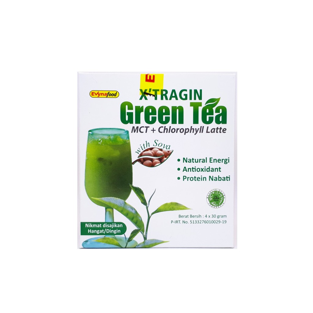 

XTRAGIN GREEN TEA MCT PLUS CHROROPHYLL LATTE 1 BOX 4 SACHET