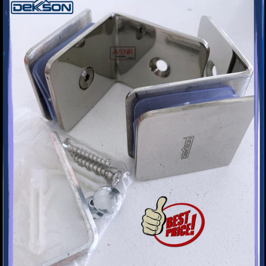 Glass Clip Dekkson GC 018 Klip Kaca Tembok Dekson