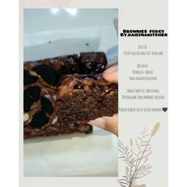 

Brownies fudgy/ brownies sekat/ brownies birthday custom
