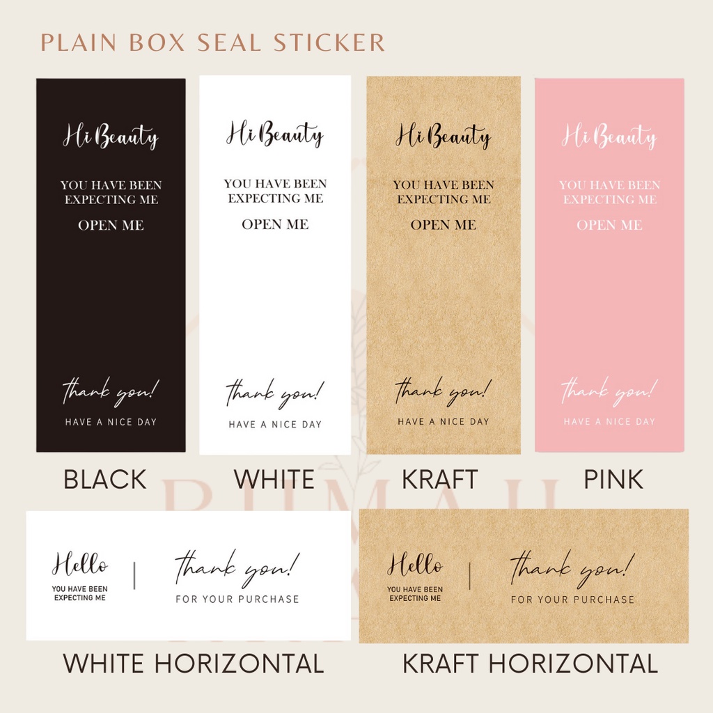 

RUMAH KRAVE - Plain Thank You Seal Box Sticker Segel Packaging Stiker Thankyou
