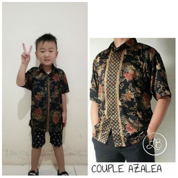 SB Collection Couple Dadboy Rerco Atasan Kemeja Batik Casual Anak Dan Ayah Pria