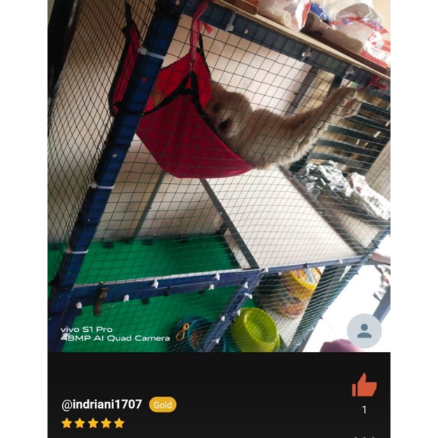 AYUNAN KANDANG KUCING HAMMOCK KUCING ANJING BAHAN FLANEL TEBAL