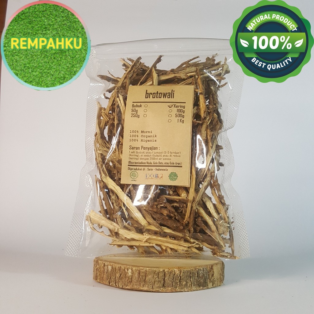 

BROTOWALI KERING 500gr - Tinospora cordifolia - MURNI - JSR - RE