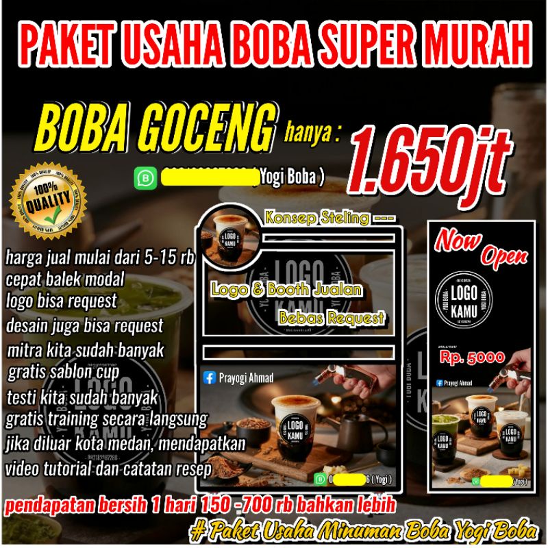 

PAKET USAHA BOBA SUPER MURAH