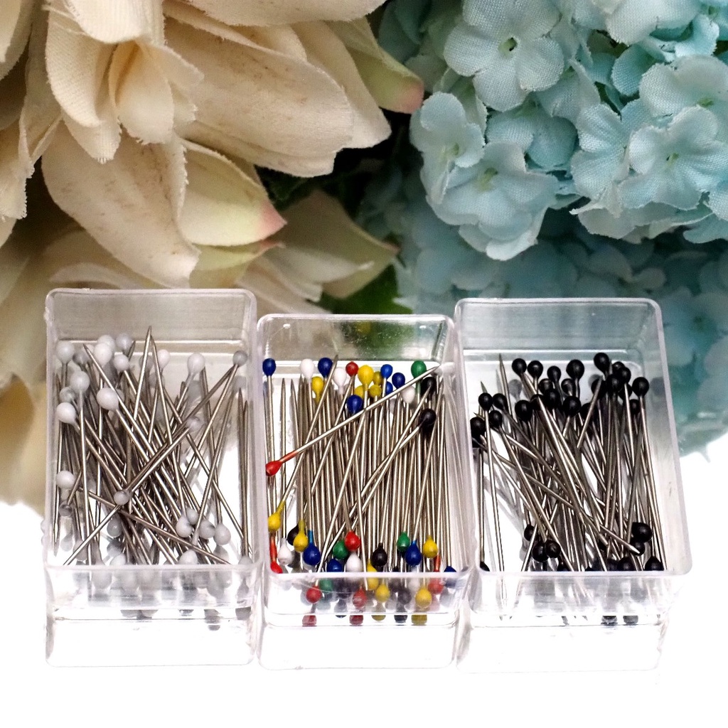 Jarum Pentul Hijab / Jarum Pentul Mini /Head Pins Kecil Kotak Murah Grosir