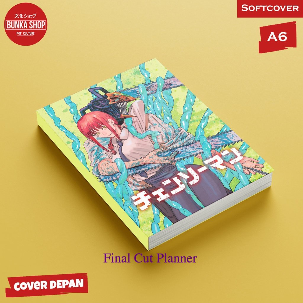 

Pocket Note Anime Chainsaw Man 3 Makima X Denji Softcover A6 Buku Tulis Catatan Notes Agenda Planner Jurnal