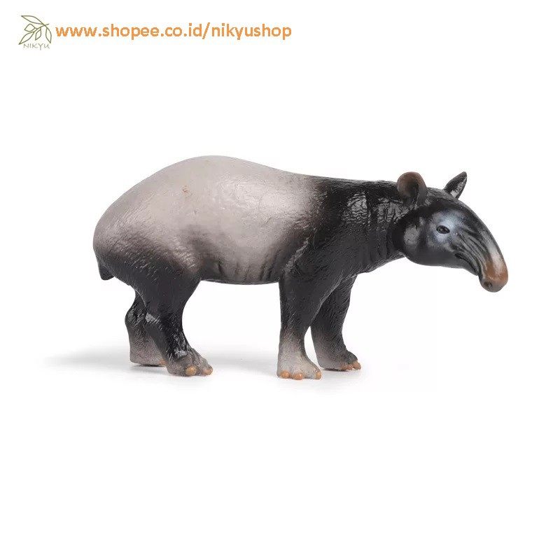 [Nikyushop] Mainan Edukasi Pajangan Miniatur Hewan Binatang Animal Figure Malayan Tapir