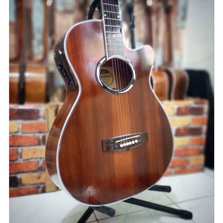 Gitar Akustik Elektrik Tanam Besi (Lengkap Fullset)