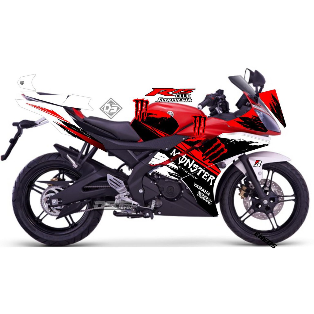 Decal Yamaha R15 Merah Monster Shopee Indonesia