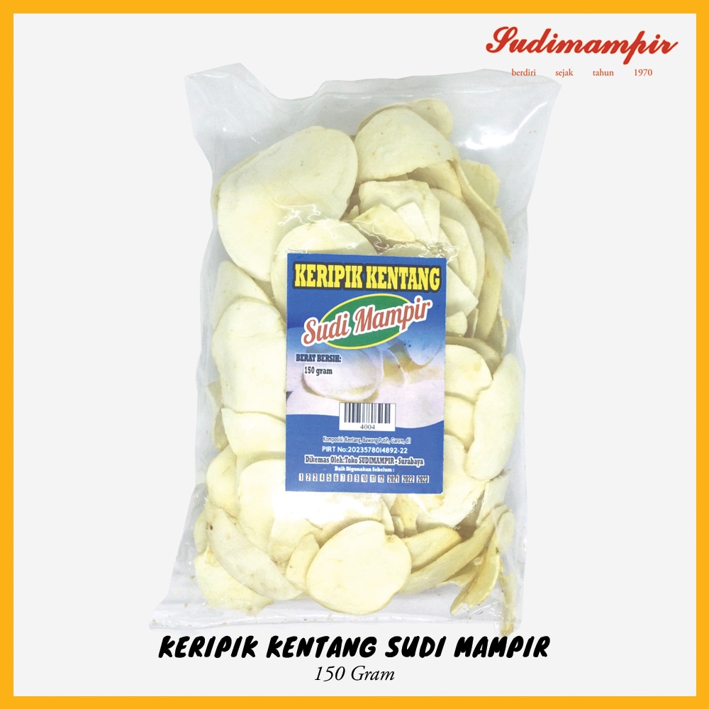 

Kripik / Keripik Kentang Asli Sudi Mampir (150 gram) - Oleh Oleh / Makanan Ringan Surabaya