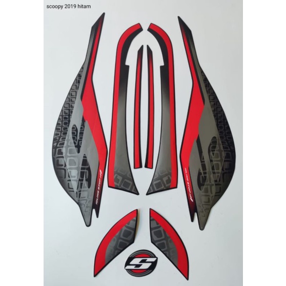 STRIPING SCOOPY 2019 HITAM BERKUALITAS