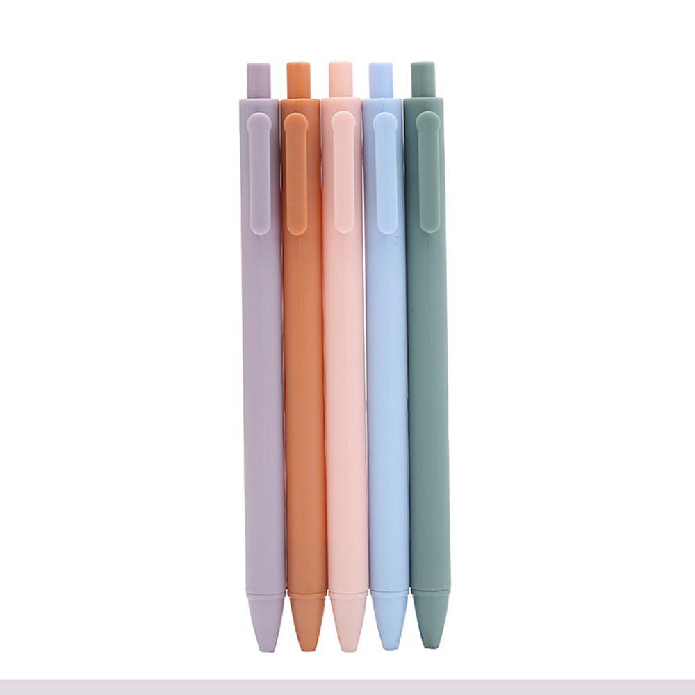 NICKOLAS1 Manual Gel Pens Refill Halus Lucu Press Pen Alat Tulis Siswa 0.5mm Halus Lucu Pulpen Push Gel Pen|Bolpen