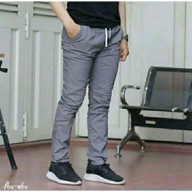 Chinos Panjang kolor/rip Celana chinos pria panjang