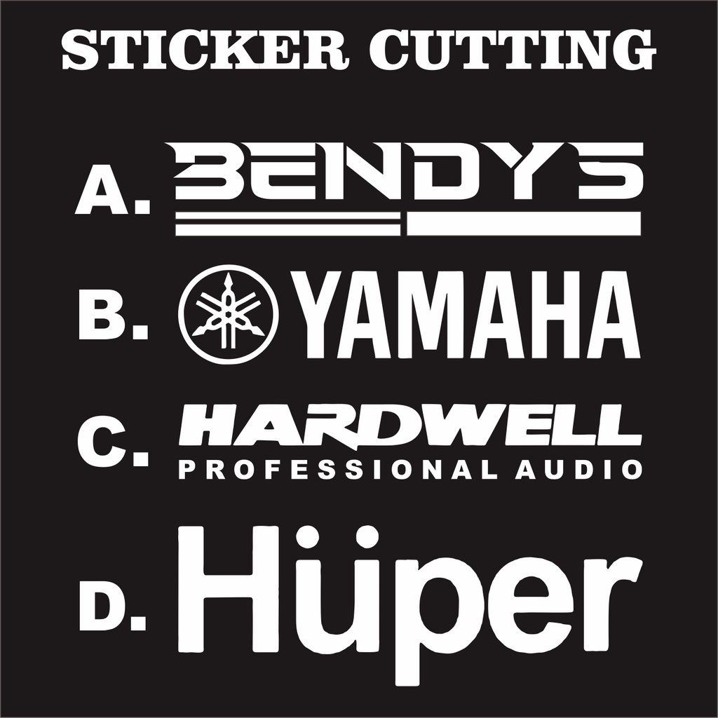 Sticker Cutting Audio Music Logo / Yamaha Music,Montarbo,Huper DLL