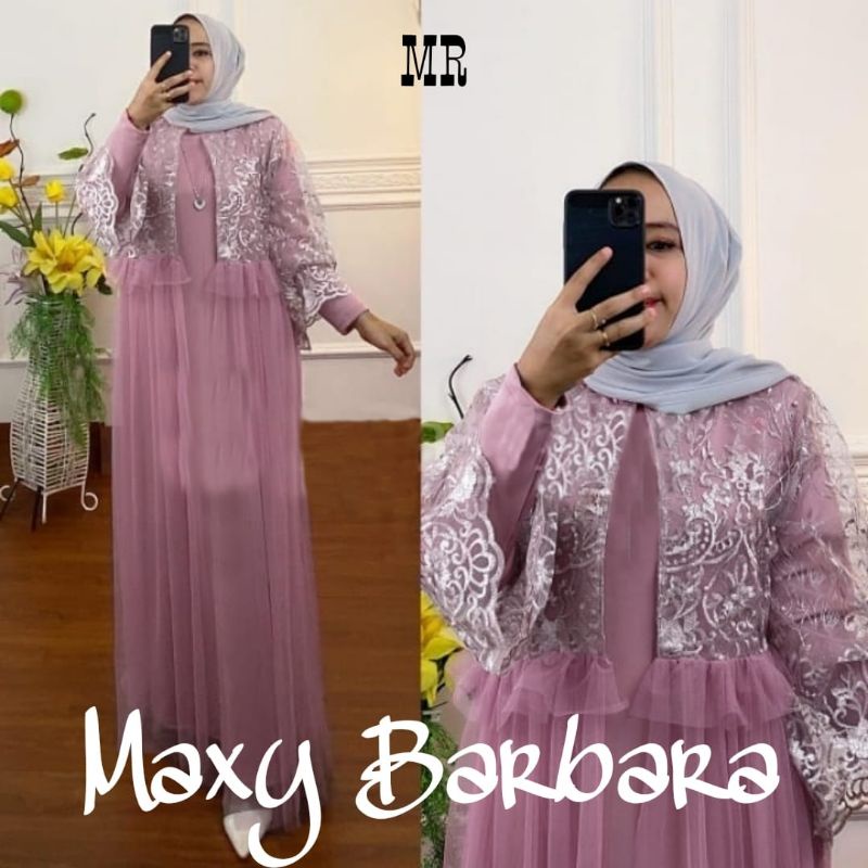 MAXY BARBARA, TILE BRUKAT MUTIARA, MOSCREPE PREMIUM, GAMIS, MUSLIM